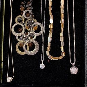 Metal & Rhinestone Necklace Suite